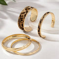 Leopard print bracelet set