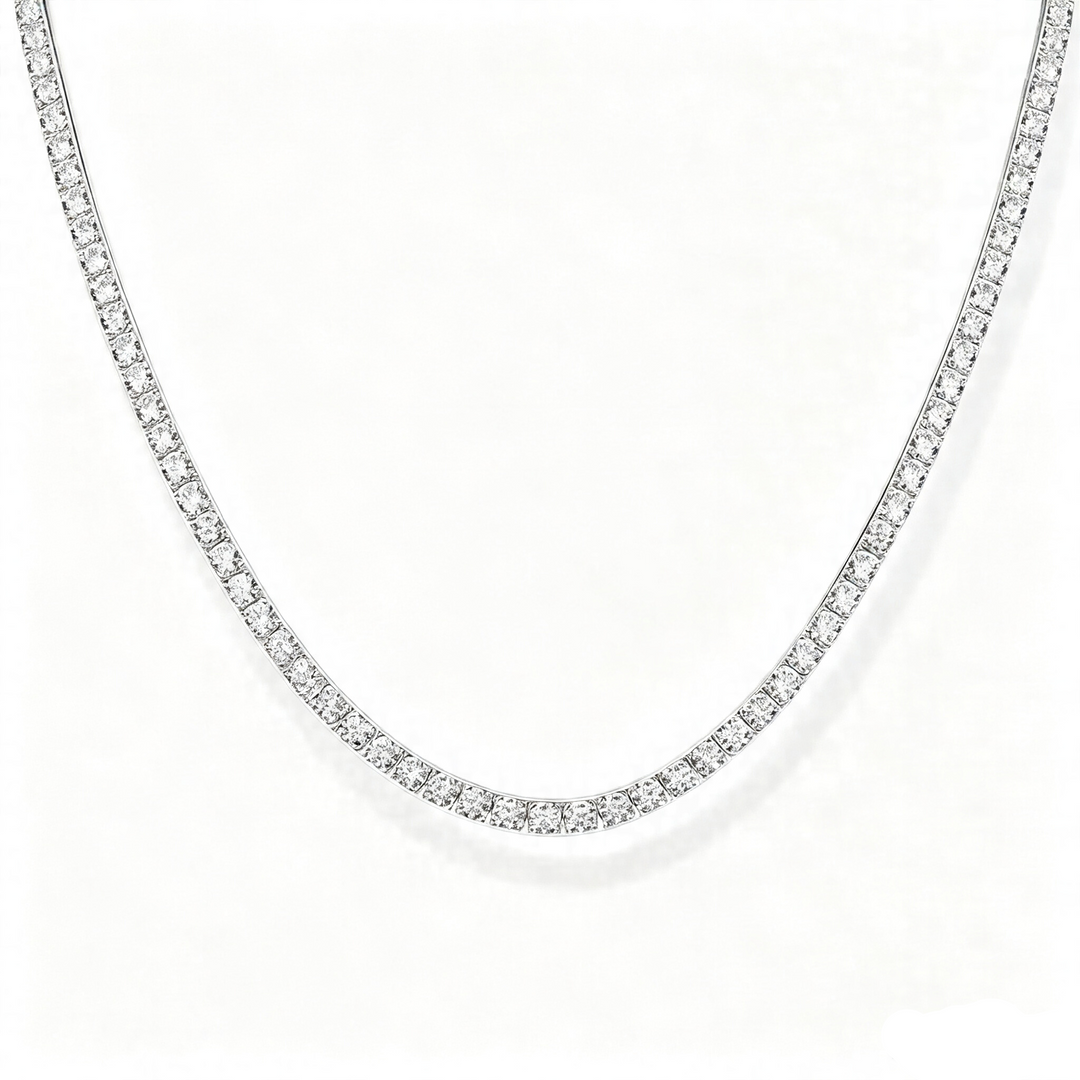 Full-diamond collarbone necklace