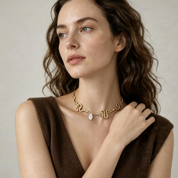 Golden Serpent Choker