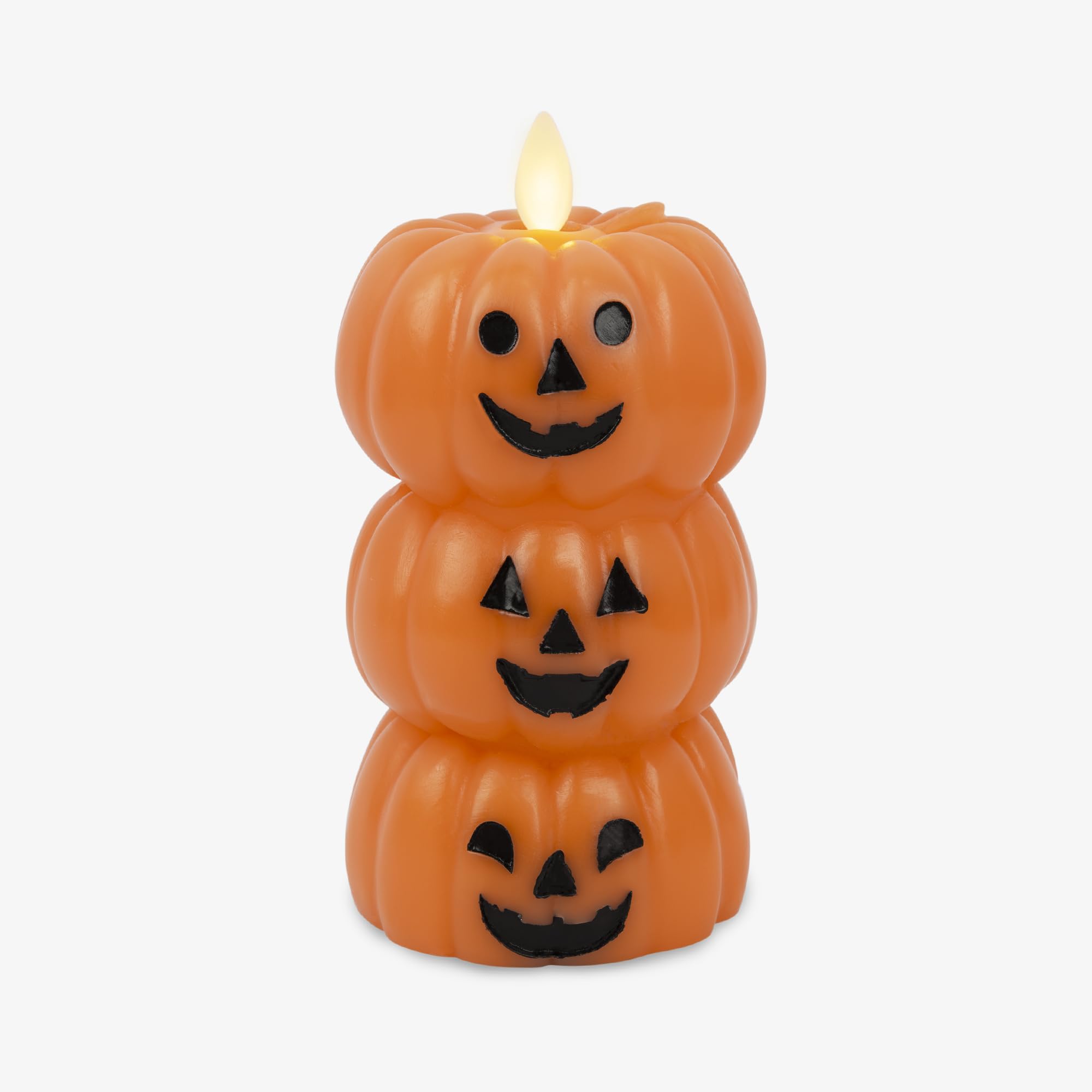 Flameless LED pumpkin candle light