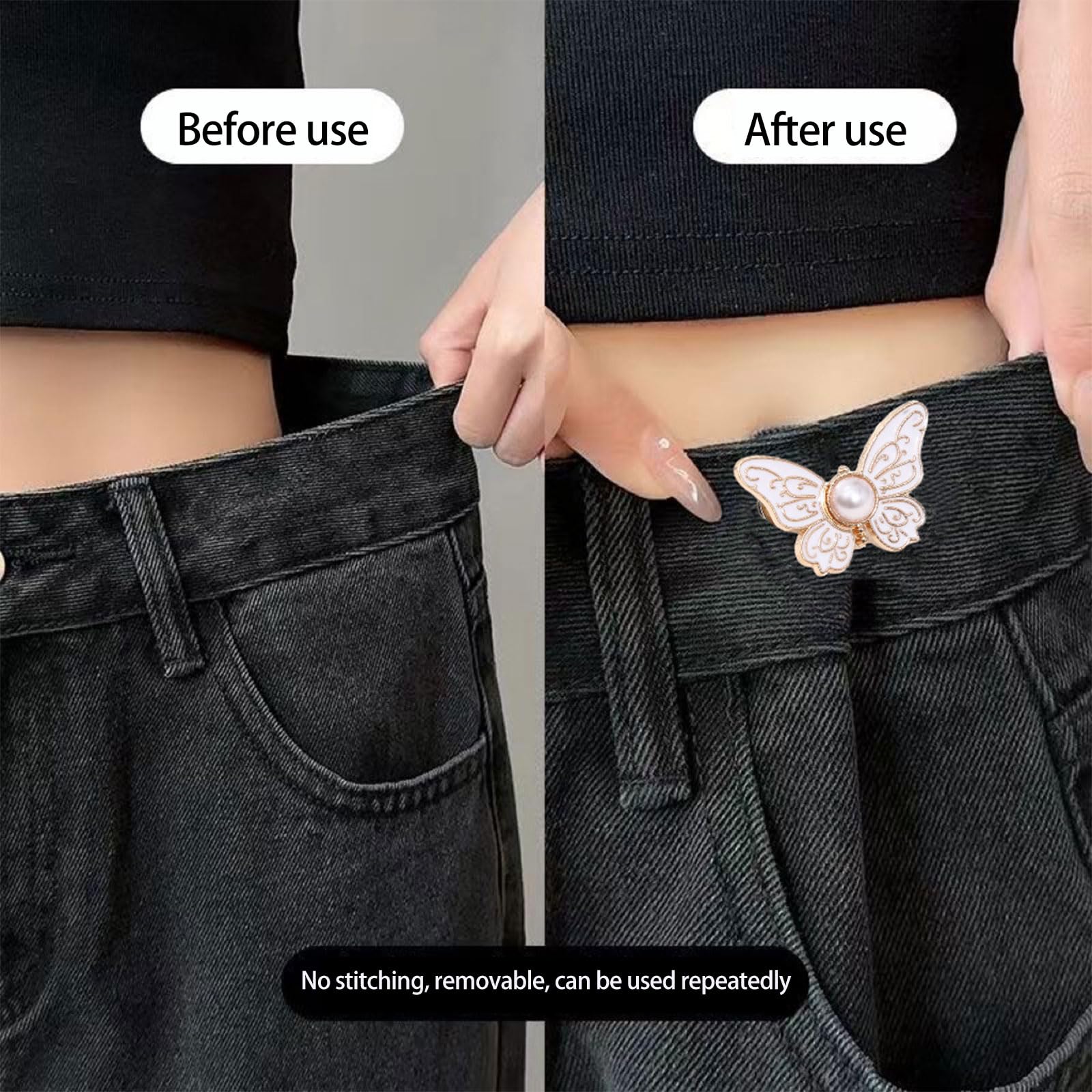Pearl butterfly waist buckle（6-pack）