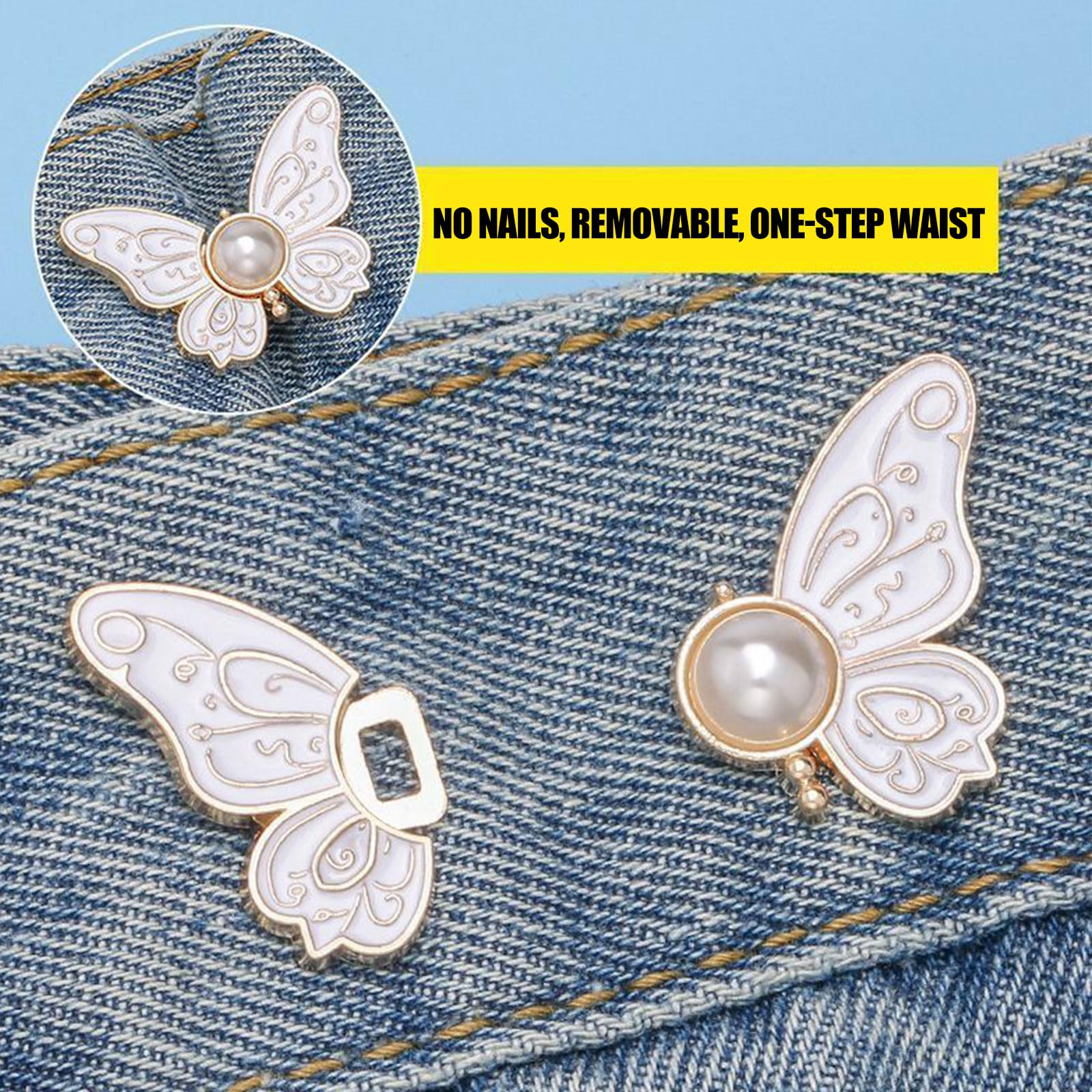 Pearl butterfly waist buckle（6-pack）