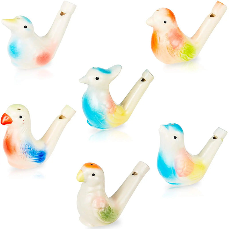 Colorful waterbird whistles