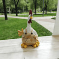 Couple rooster and hen decorative ornament