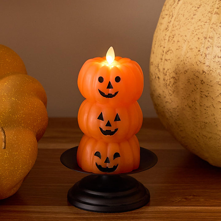 Flameless LED pumpkin candle light