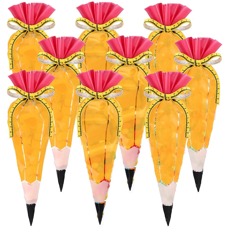 Triangle pencil pattern candy bag
