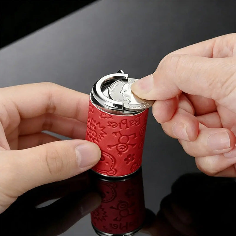 Portable coin bucket keychain