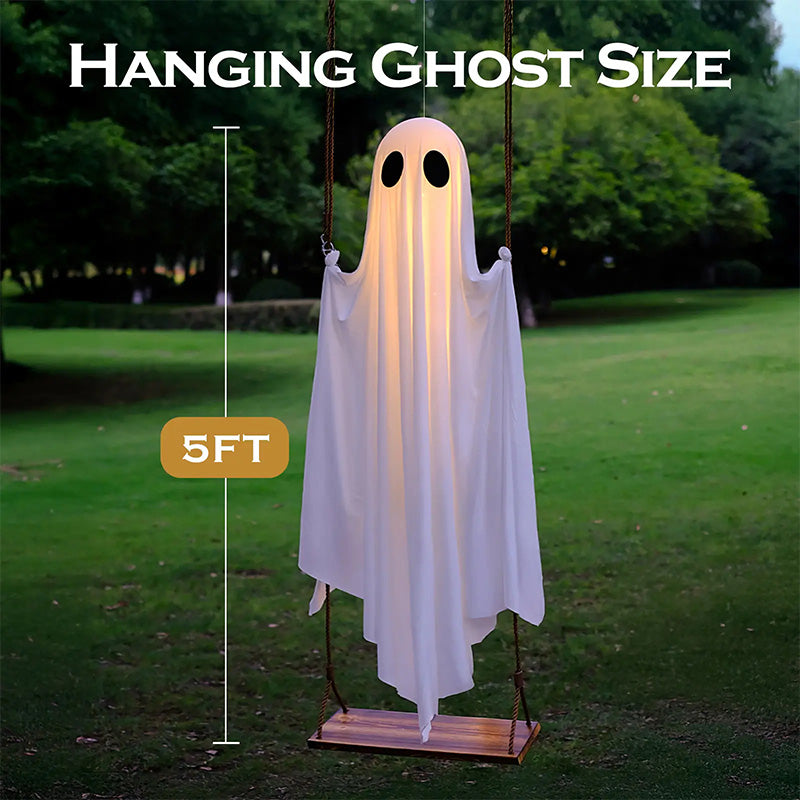 Glowing ghost hanging swing
