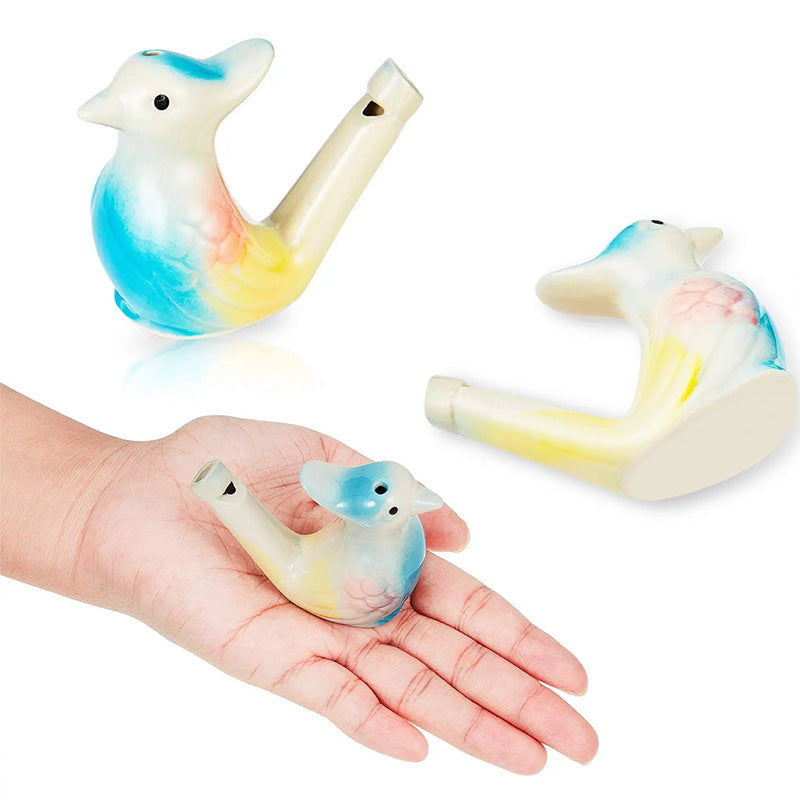 Colorful waterbird whistles
