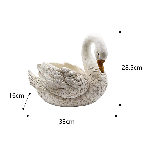 Handcrafted Unique Outdoor Swan Planter & Decorative  Ornament