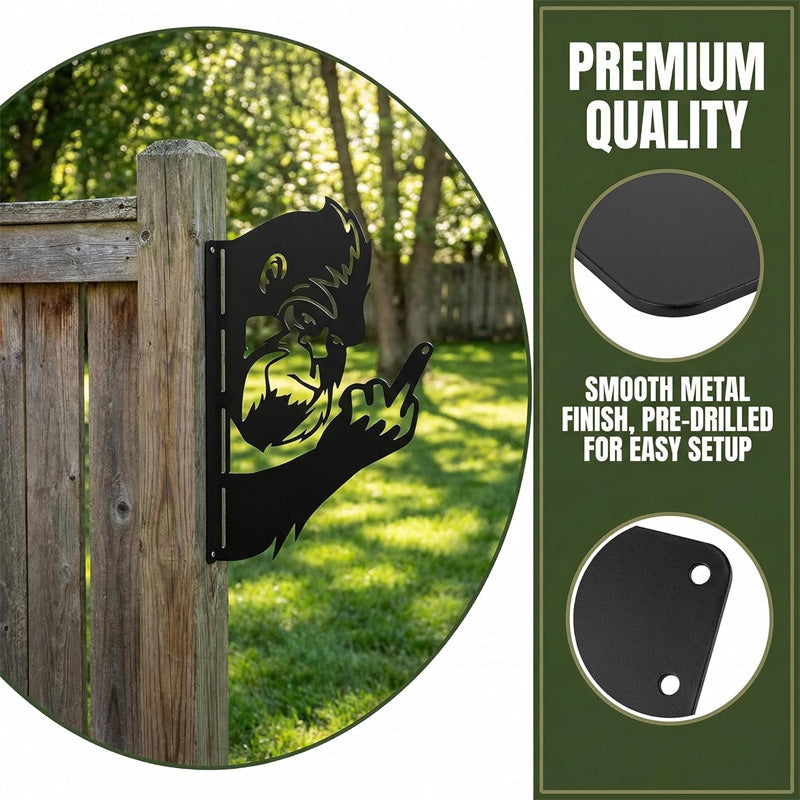 Fun and interesting hollowed-out Bigfoot metal wall decorations