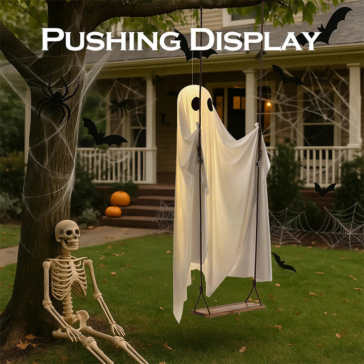 Glowing ghost hanging swing