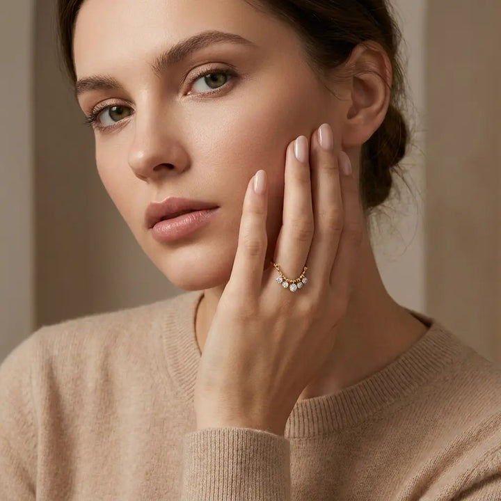 Moissanite Pendant Ring