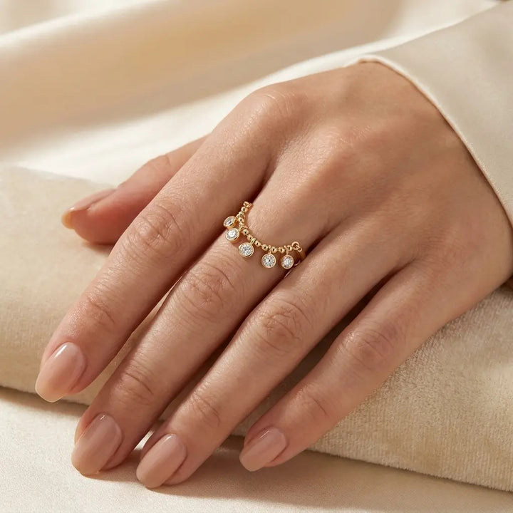 Moissanite Pendant Ring