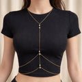 Double-layer alloy fan-shaped waist chain