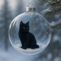 Cute Cat Christmas Glass Ornaments Collection