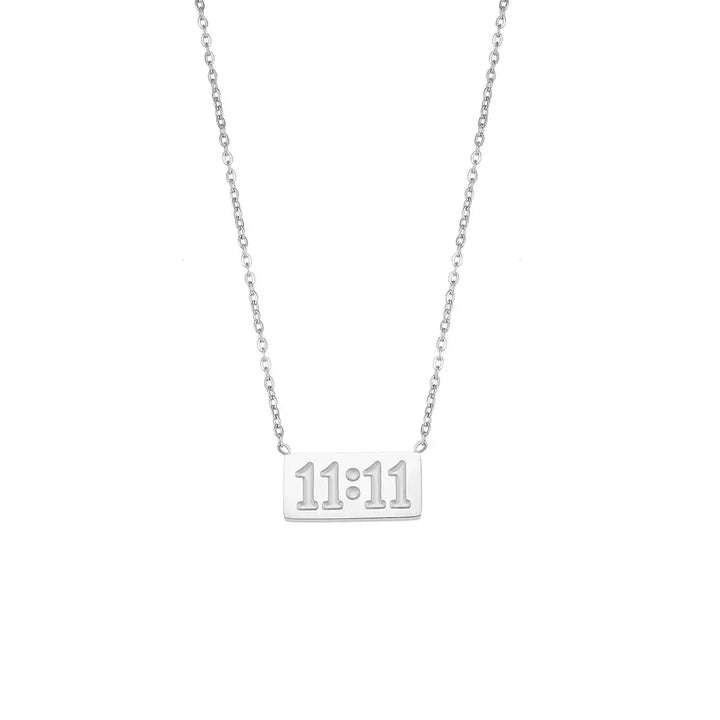 11:11 Tag Pendant Necklace
