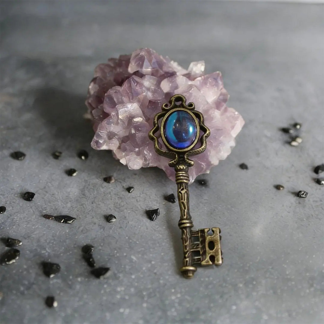 Crystal Key Witch Necklace