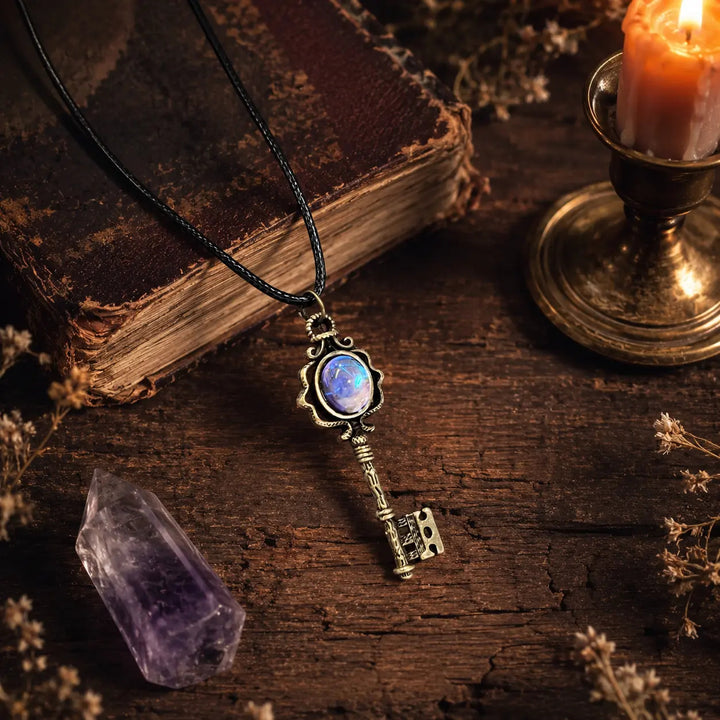 Crystal Key Witch Necklace