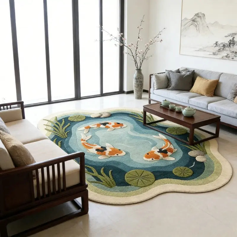 Koi Pond Sofa Throw