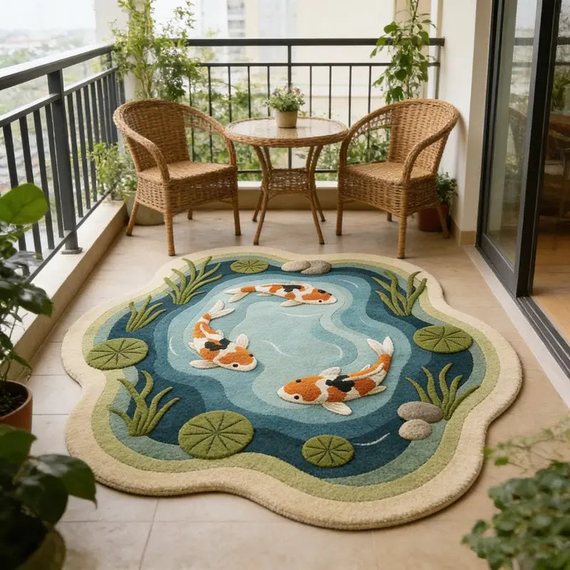Koi Pond Sofa Throw