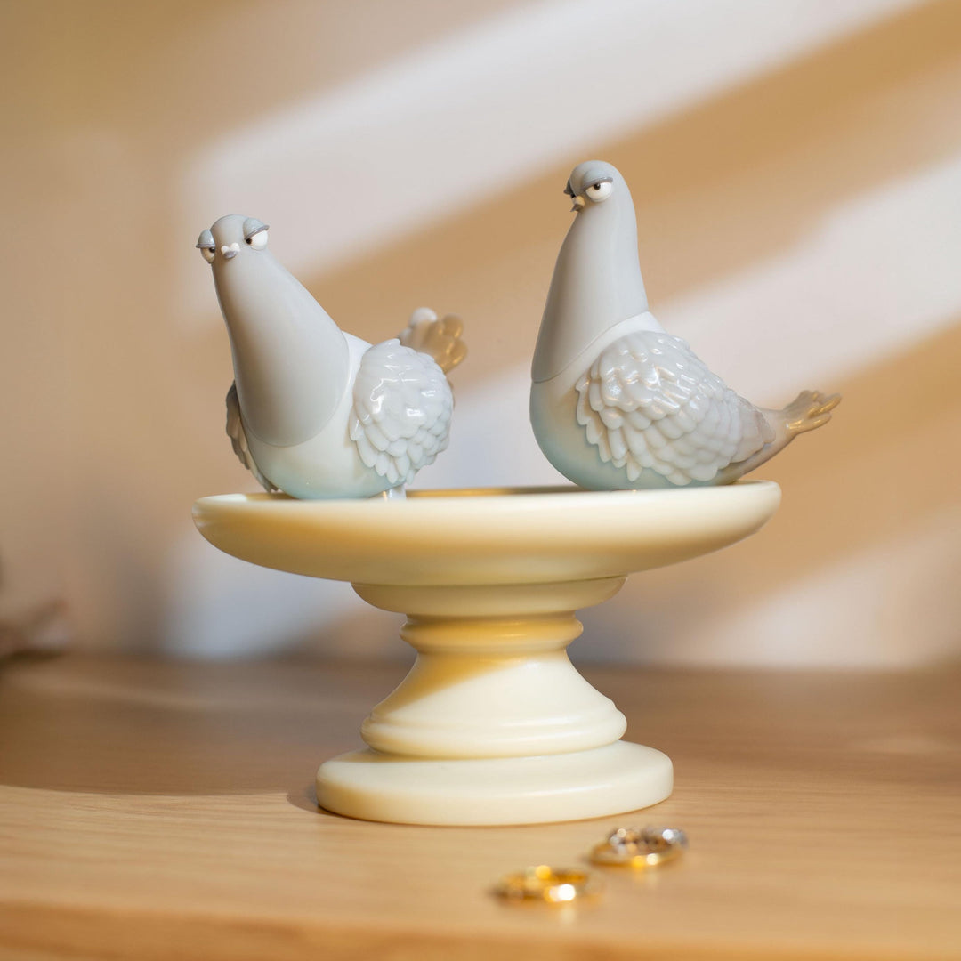 Handcrafted Twin Dove Jewelry Tray