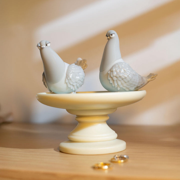 Handcrafted Twin Dove Jewelry Tray