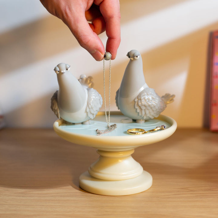 Handcrafted Twin Dove Jewelry Tray