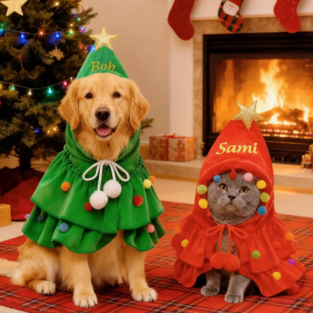 Personalized Christmas Pet Name Cape