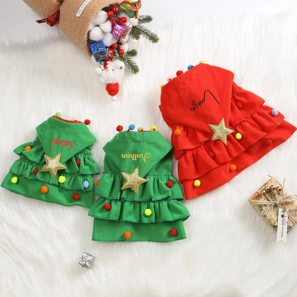 Personalized Christmas Pet Name Cape
