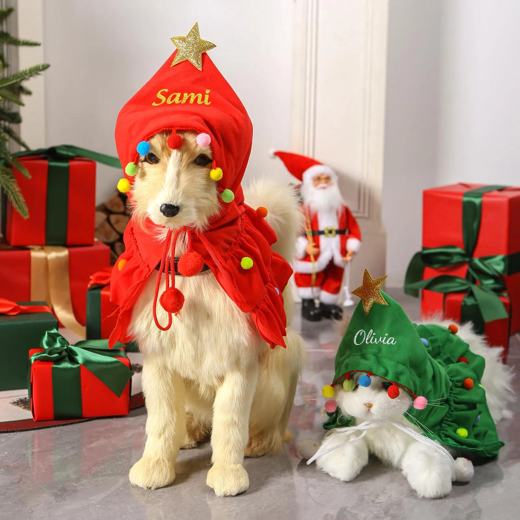 Personalized Christmas Pet Name Cape