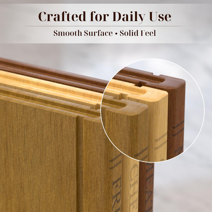 Book-Shaped Solid Wood Cutting Board