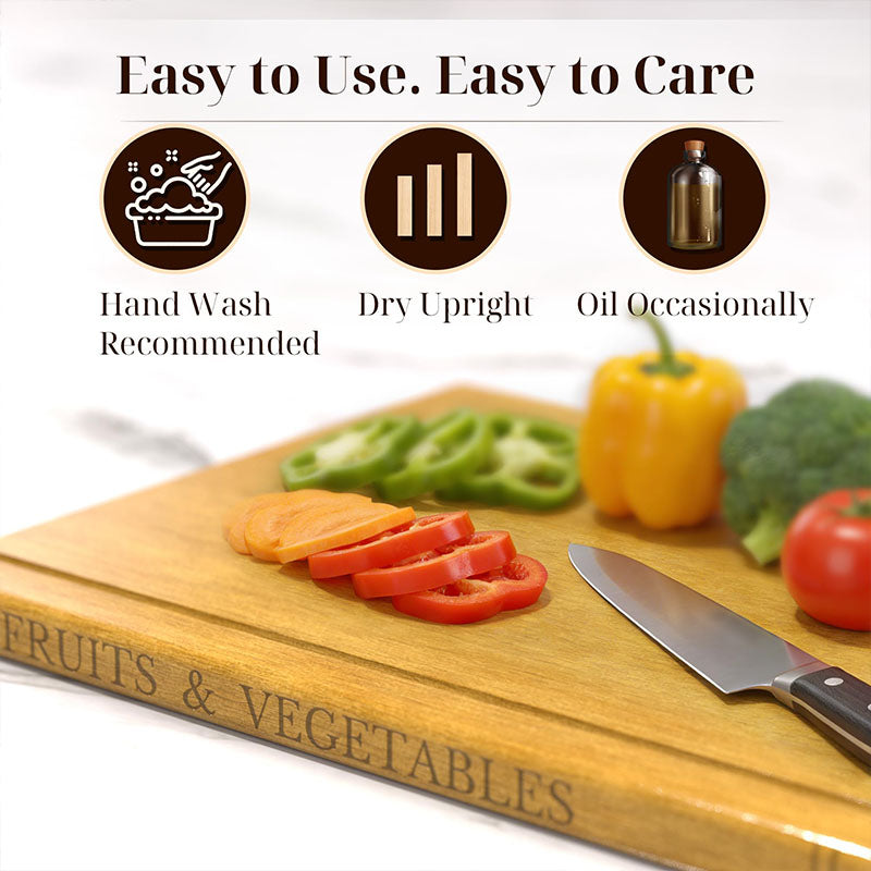 Book-Shaped Solid Wood Cutting Board