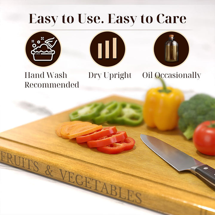 Book-Shaped Solid Wood Cutting Board