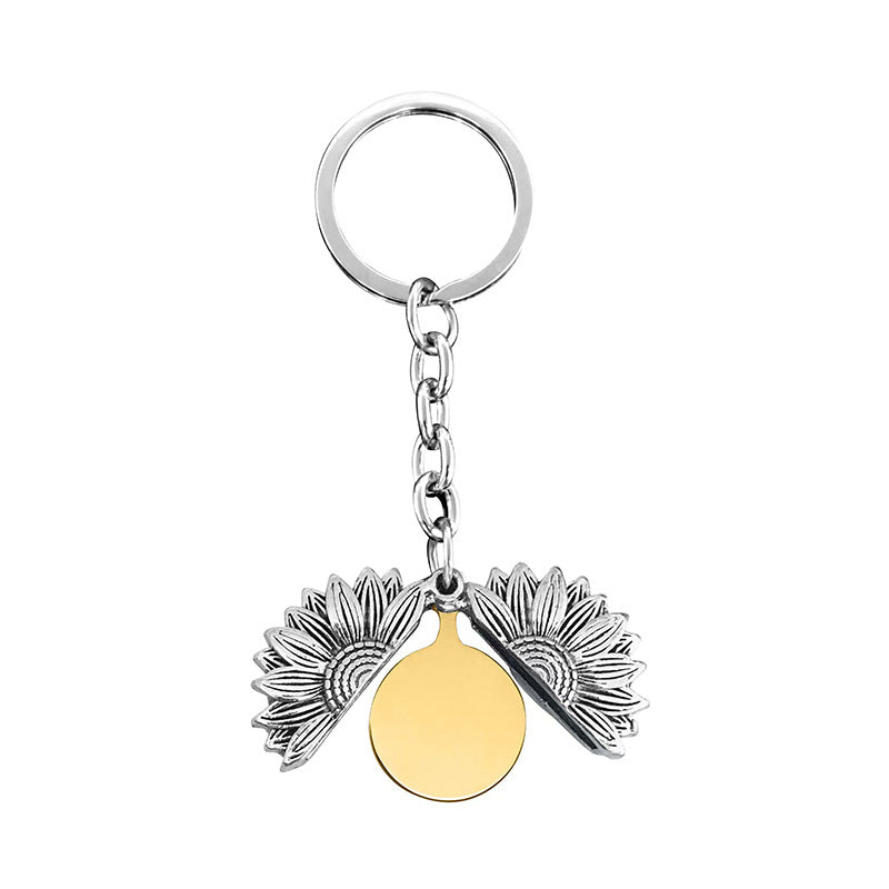 Custom Sunflower Keychain