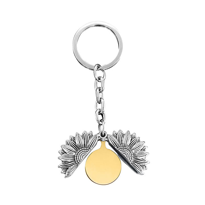 Custom Sunflower Keychain