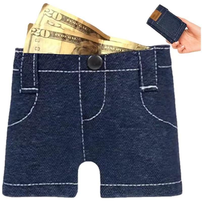 Mini denim wallet