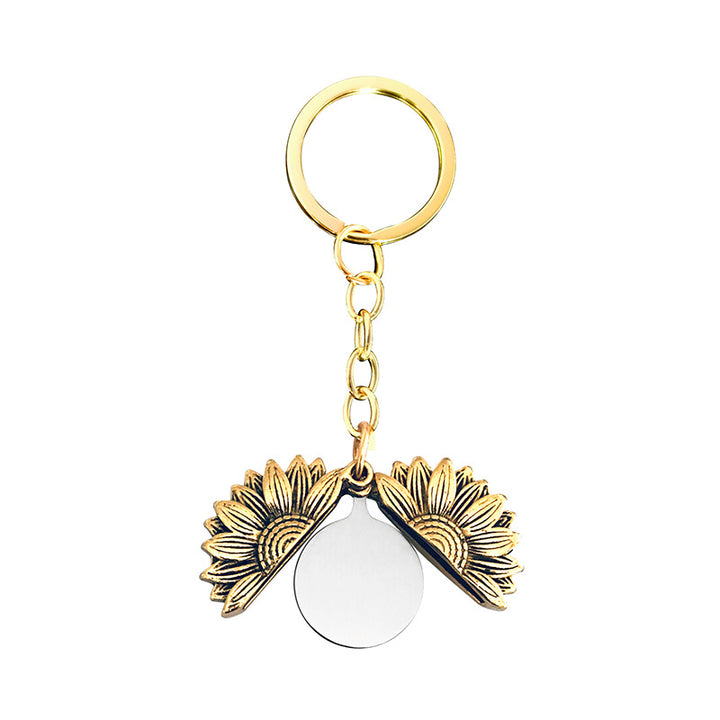 Custom Sunflower Keychain