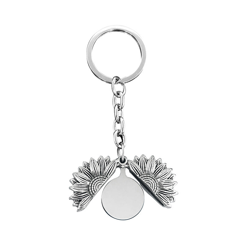 Custom Sunflower Keychain
