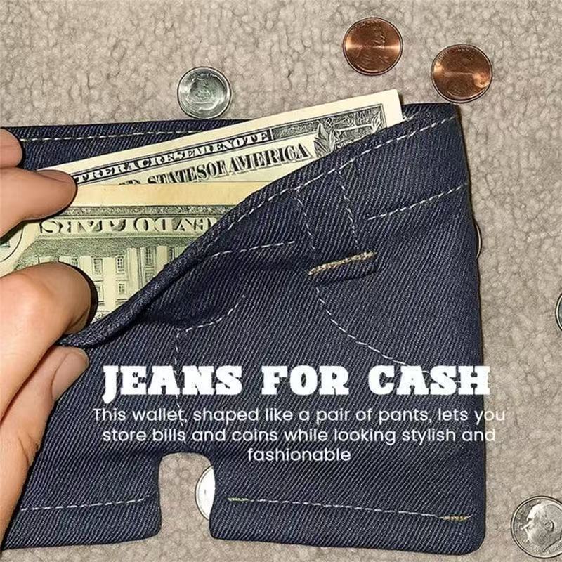 Mini denim wallet