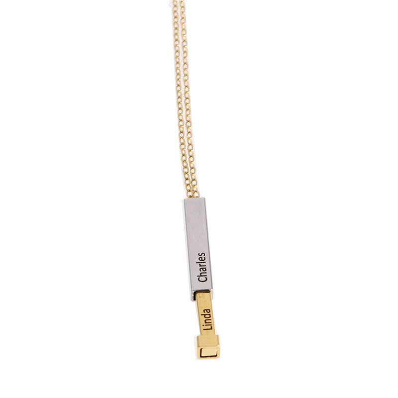 💖Personalized Four-Sided Bar Necklace