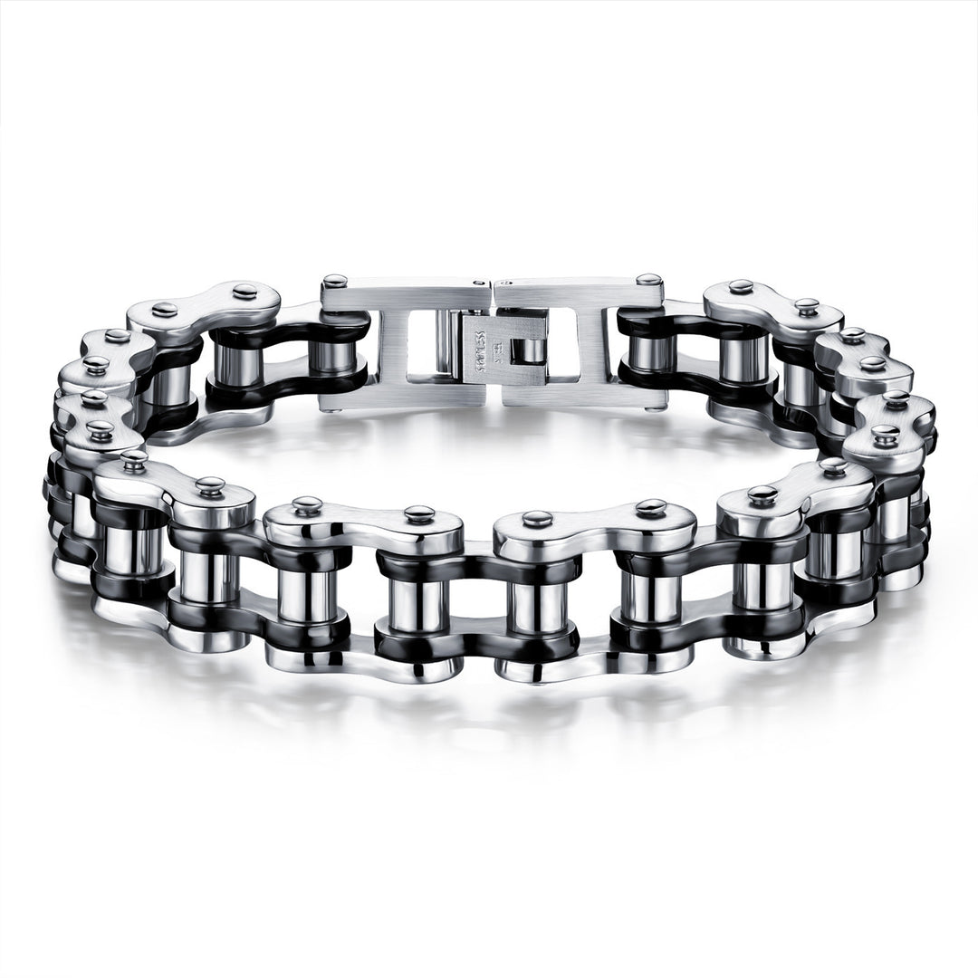 Motorcycle and bicycle chain bracelets