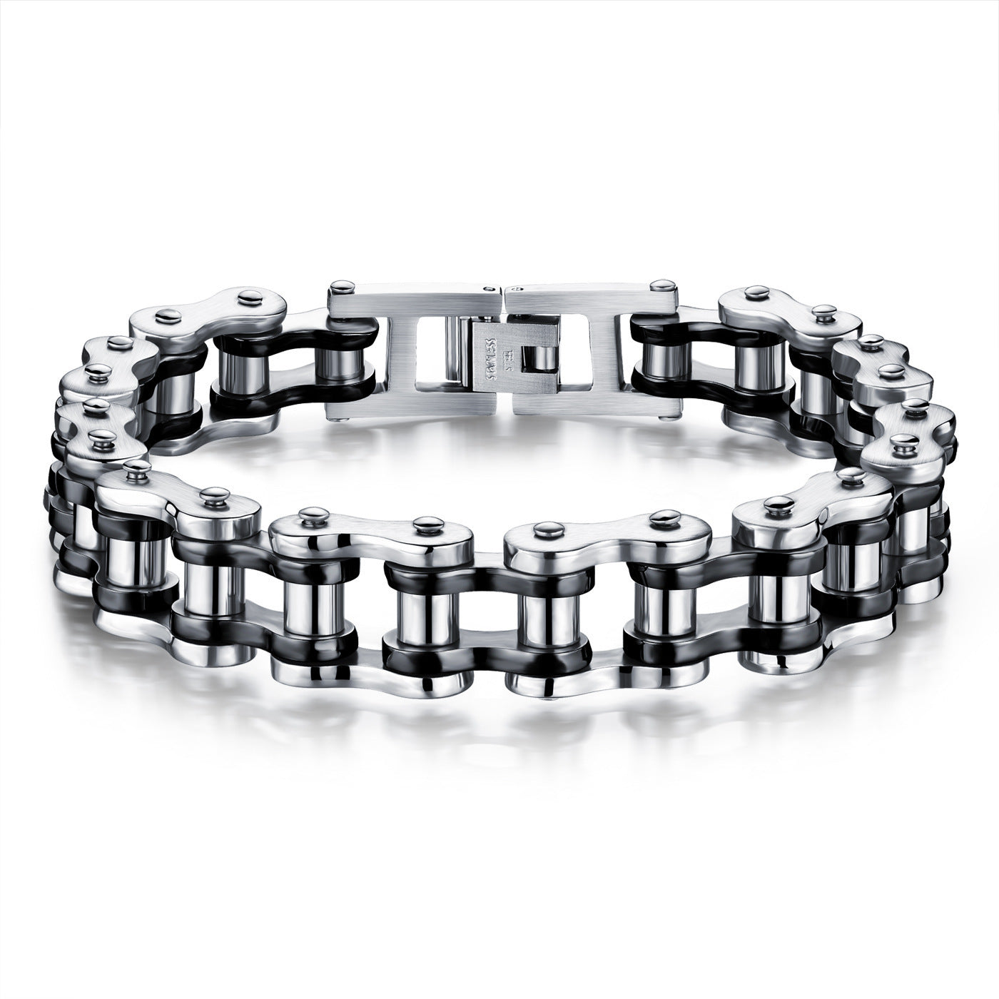 Motorcycle and bicycle chain bracelets