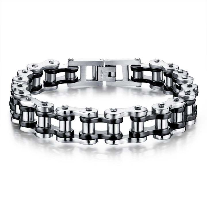 Motorcycle and bicycle chain bracelets