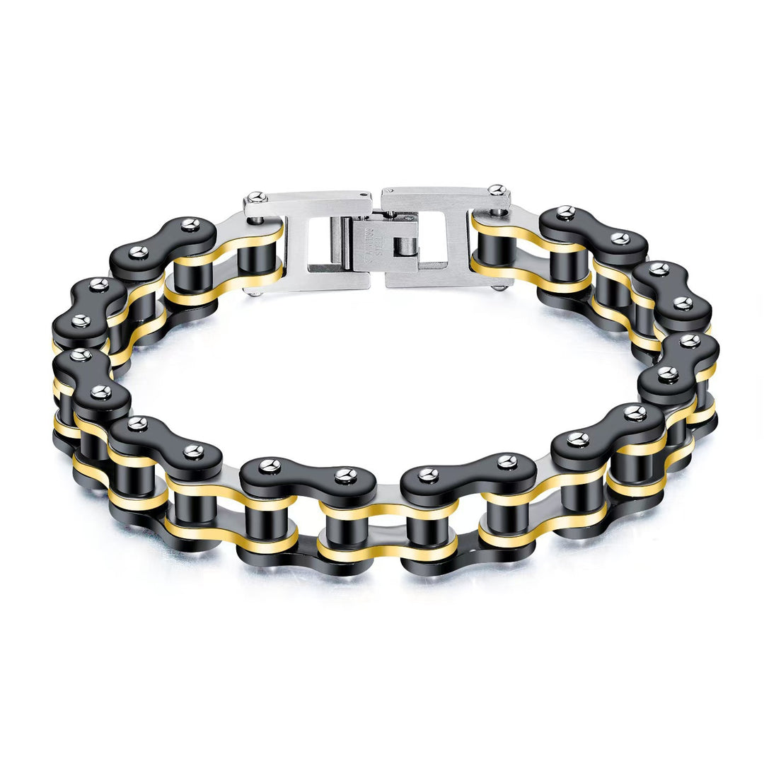 Motorcycle and bicycle chain bracelets