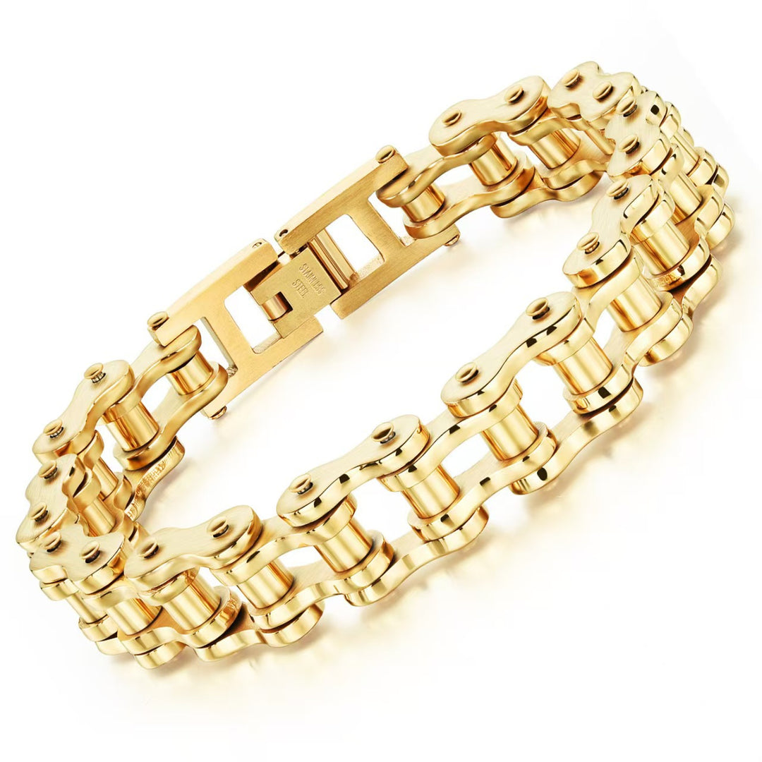Motorcycle and bicycle chain bracelets
