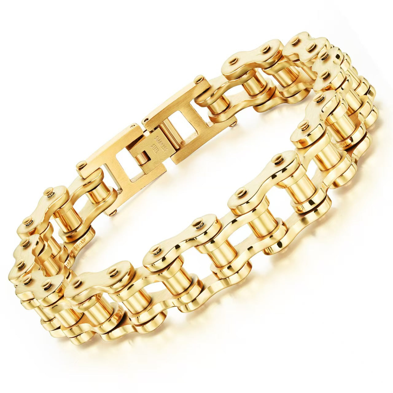 Motorcycle and bicycle chain bracelets