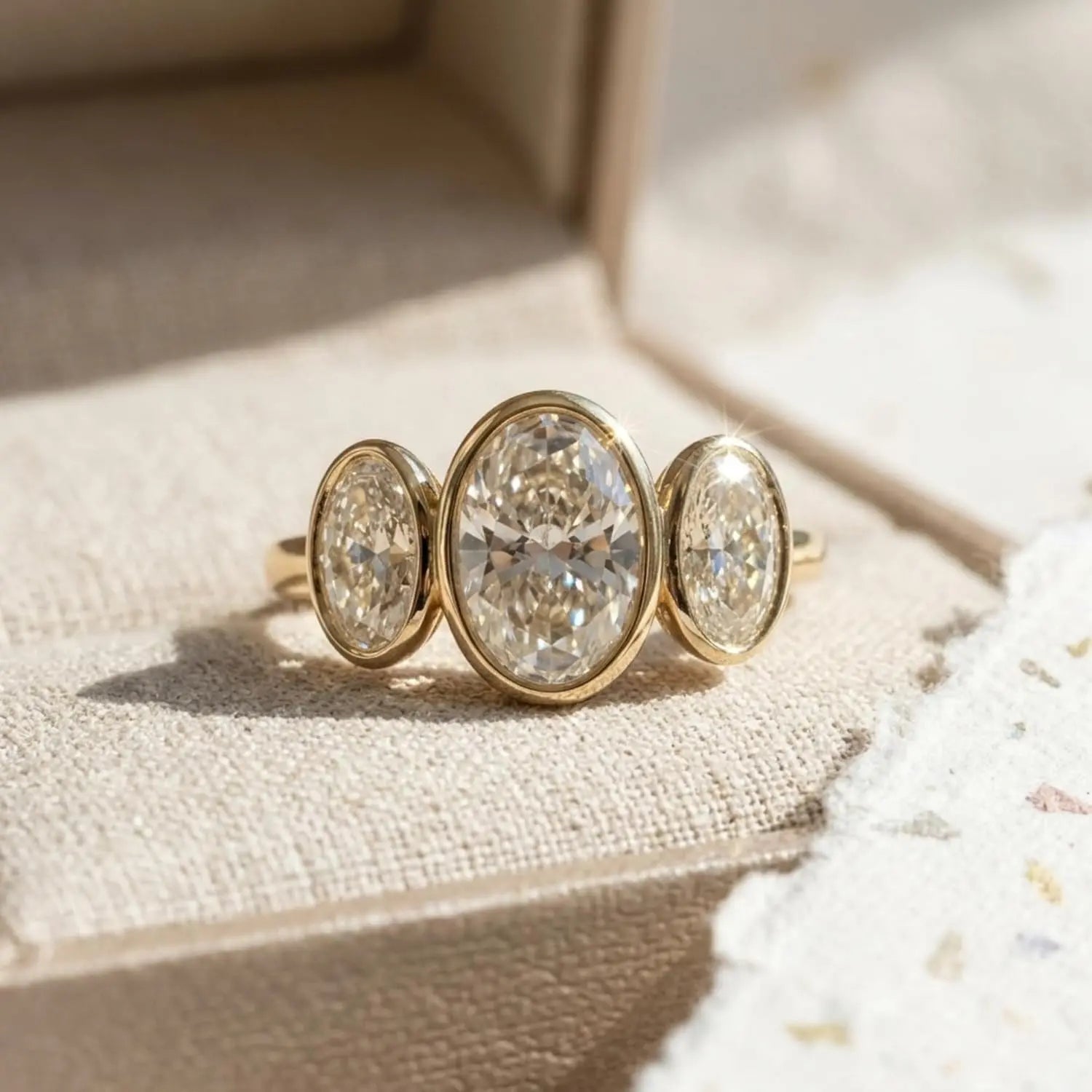 Oval Moissanite Diamond Ring