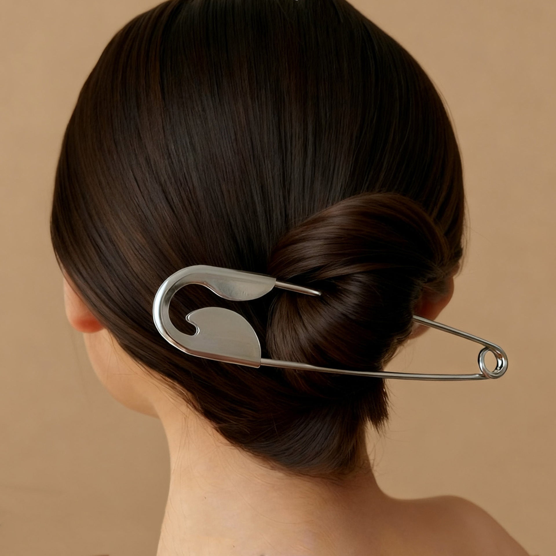 Large metal pin hair accessory