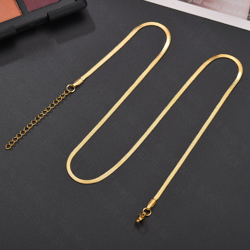 Layered snake chain necklace